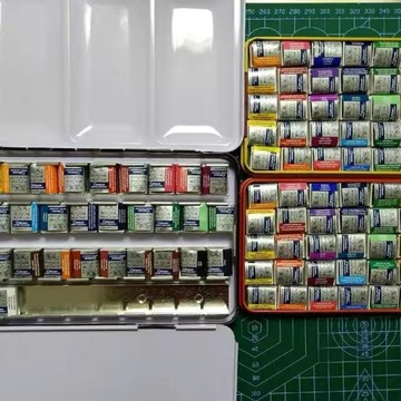 顏料 溫莎頓歌文學院級固體水彩顏料半塊24色36色40色送鐵盒