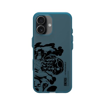 iPhone 17 Clear (相機按鈕) 夜幕藍 - 航海王 One Piece - 復刻系列-魯夫 四檔猿王統
