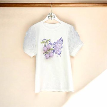 2024夏季新款女裝短袖t恤洋氣上衣重工花朵上衣休閑百搭通勤ins潮