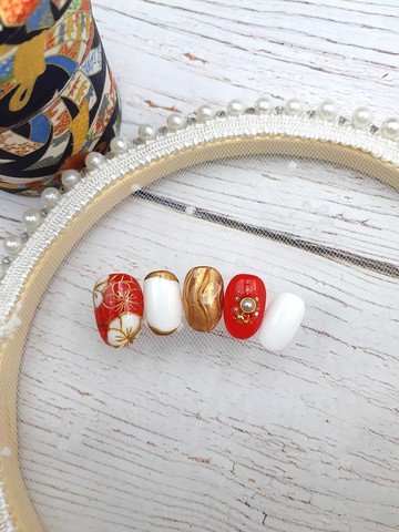 新年/日系/手繪/指甲貼片