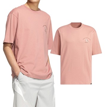 Adidas GFX SS Tee 男款 粉色 三葉草 愛迪達 印花 寬鬆 棉質 圓領 運動 休閒 短袖 JL6059