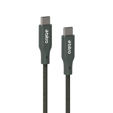 bitro USB-C-USB-C 柔韌編織傳輸快充線  1.2m  松煙灰  1條