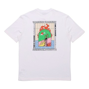 PUMA Back Pattern Printing Short Sleeve White