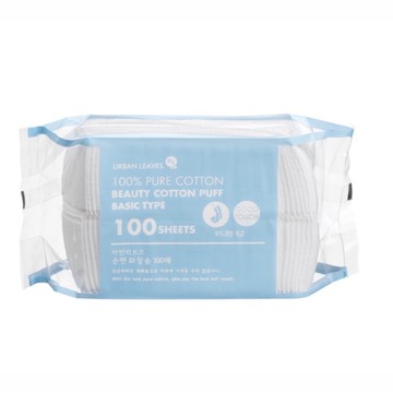 韓國UL心心 相印化妝棉-壓邊100入／美容用品／80316