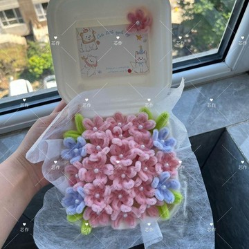 成品diy便當花盒星辰花束送男女朋友禮物手工製作扭扭棒仿真 扭扭棒花束 花束 材料包diy 扭扭棒花束 材料包