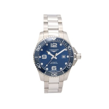 LONGINES 浪琴表 HydroConquest 腕錶 藍色錶盤 不鏽鋼 L3.782.4.96.6 【二手名牌BRAND OFF】