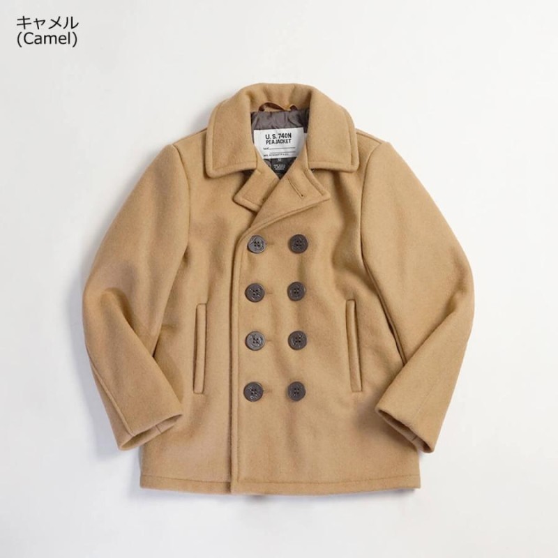 ショット SCHOTT 740B ボーイズ ウール ダブル ピーコート ｜ Pコート メンズ レディース ユニセックス アメリカ製 PEA-COAT  MADE IN USA 32オンス メルトンウ | LINEブランドカタログ