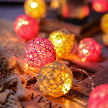 led小彩燈閃燈串燈滿天星藤球星星燈裝飾燈臥室房間裝飾品氛圍燈