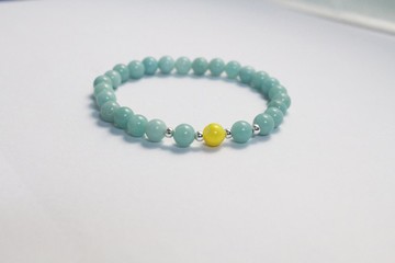 108 perles  蒂芙尼的青春/ 天河石手鍊 6MM