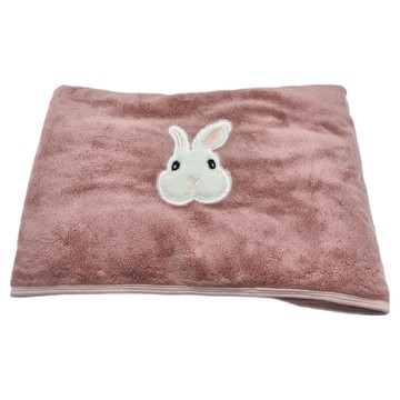 星紅織品 可愛森林動物珊瑚絨浴巾 70*140cm  粉色  1條