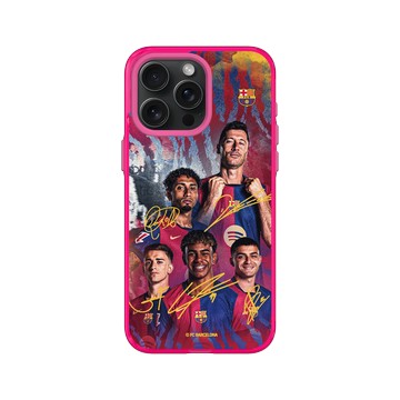 iPhone 15 Pro Max Clear 粉漾桃 - FC Barcelona - Team 1 Signature Edition