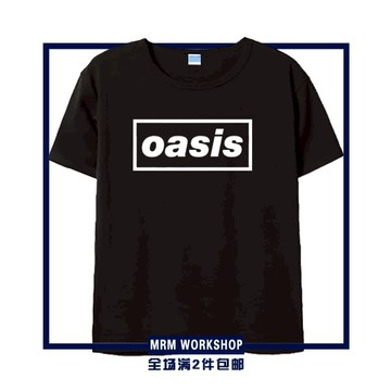 Oasis 綠洲樂隊 英倫國搖滾樂隊Liam Neol Gallagher純棉t恤短袖