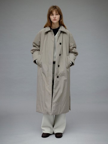 DOWN BALMACAAN LONG COAT - DUST BEIGE