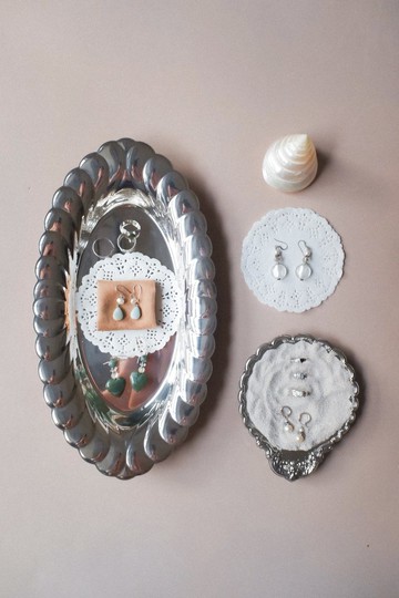 Vintage 波形邊映光鍍銀盤/美國老件