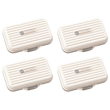 小麥購物 馬卡龍便攜藥盒 G826 大 68g  奶茶白  4個