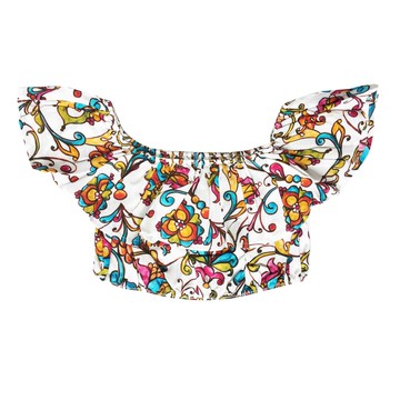 MC2 Saint Barth Girl Crop Top With Ruffle
