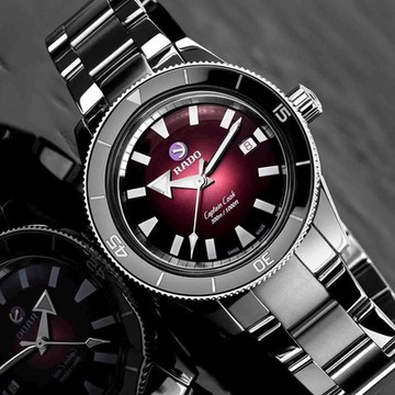 RADO 雷達 官方授權 庫克船長 紅黑限定款 300米潛水自動機械錶 1212購物節 送禮推薦-42mm R03 R32105353