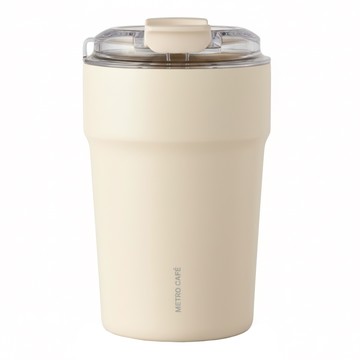 LocknLock 樂扣樂扣 Metro Cafe 陶瓷塗層保溫隨行杯  400ml  象牙白  1個