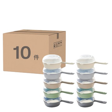 EASY&FREE 迷你單柄蒸鍋10件組 PP 塑膠材質 耐熱溫度100°C 韓國產  米白+天藍+藍灰+草綠+土棕  1組