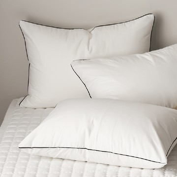 g BEDDING 純棉高密度100支枕頭套  50x70cm  2個  白色