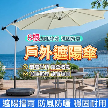 美麗🧚戶外遮陽傘 庭院傘 太陽傘 露天陽臺別墅室外 擺攤傘 香蕉傘崗亭羅馬傘