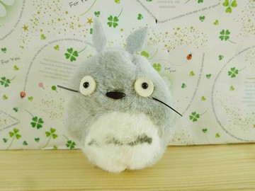 【震撼精品百貨】となりのトトロTotoro_絨毛別針-龍貓造型-灰