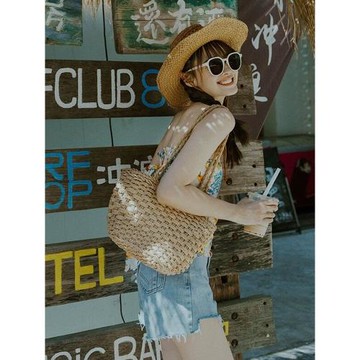 編織包女夏季沙灘度假小挎包草編包包百搭手提復古野餐單肩腋下包
