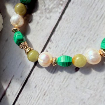 千里江山圖 水晶 珍珠 禮物 手串