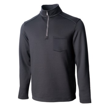 【WILDLAND荒野】男彈性立領拉鍊保暖上衣煙灰色