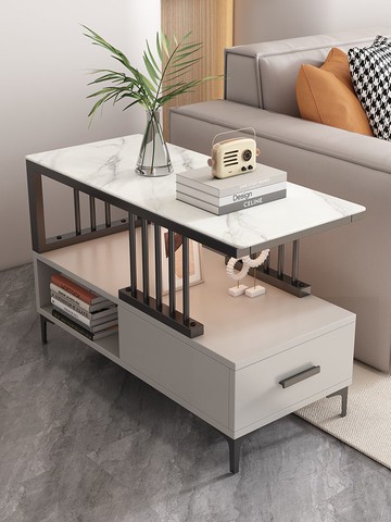 公司貨免運 可開發票 沙發邊櫃 收納櫃  輕奢沙發邊幾客廳家用現代簡約可移動茶幾小戶型臥室側邊柜茶水柜 快速出貨