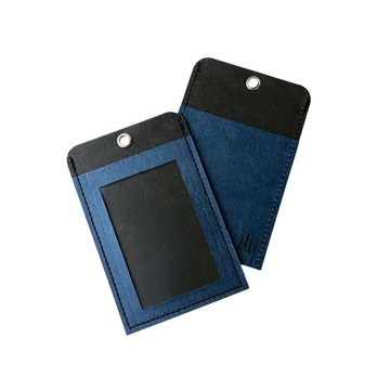 單卡層證件套 紳士藍 紙革 質感抗磨損 環保時尚 台灣職人手作