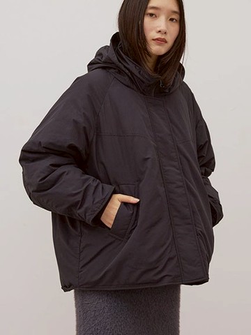 防潑水保暖連帽拉鍊中長版外套(0H000983500) - AMERICAN HOLIC