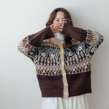 現貨★圓領可愛小花圖騰外套(共2色)1230 【NR2903】