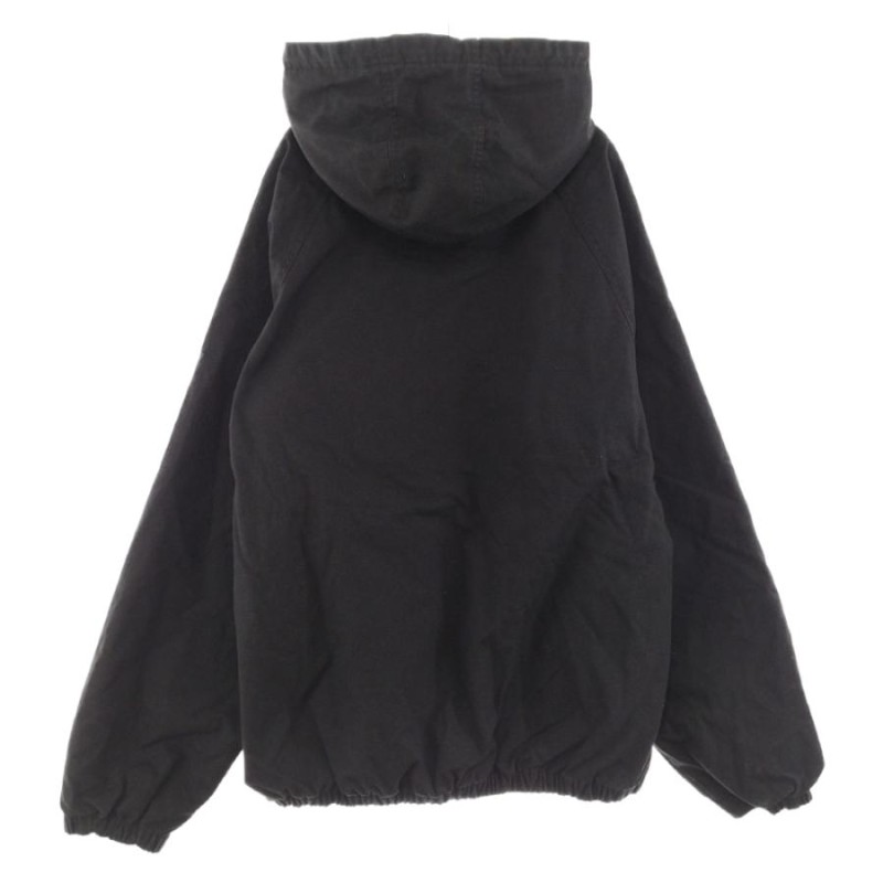 シュプリーム 22SS Cotton Hooded Jacket コットン フーデッド付き ジャケット ブラック | LINEショッピング