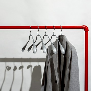 MAWA 正裝用外套防滑衣架 42L  5個  銀色