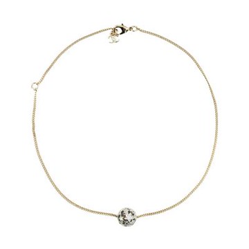 Chanel 香奈兒 通花水鑽圓球頸鏈(ABG027-銀)