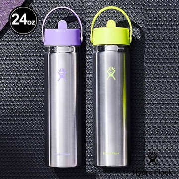 Hydro Flask 官方旗艦 24oz/709ml 寬口 吸管 真空 保溫瓶 原色/萊姆綠 紫羅蘭 保冰 保溫 方便飲用 無毒保溫瓶 大容量 Y3K