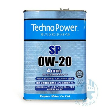 《油工坊》TECHNO POWER 0W20 4L 鐵罐 合成 SP GF-6A 日系 油電車
