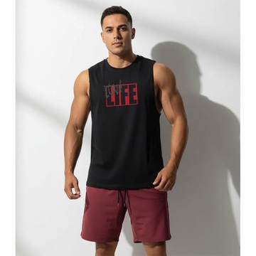 MCPW 夏季背心男無袖T恤休閑坎肩字母印花運動健身衣服230309E
