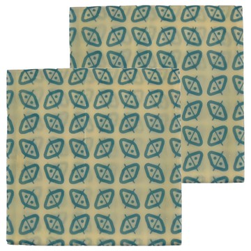 ZEN ZHOU 仁舟淨塑 蜂蠟布基本款 經典Logo 藍色  M(30 x 30cm)  2個