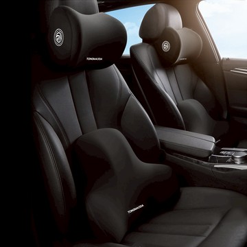 記憶棉汽車頭枕 汽車腰靠 汽車靠枕 汽車頸枕 車用護頸枕頭 車用腰墊 護腰墊 車用頭枕 靠腰【CQ0381】普特汽車精品