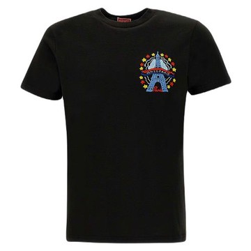 【KENZO】新款 男款 KENZO DRAWN VARSITY 刺繡LOGO 短袖T恤-黑色 (M號) FE55TS2714SG 99J