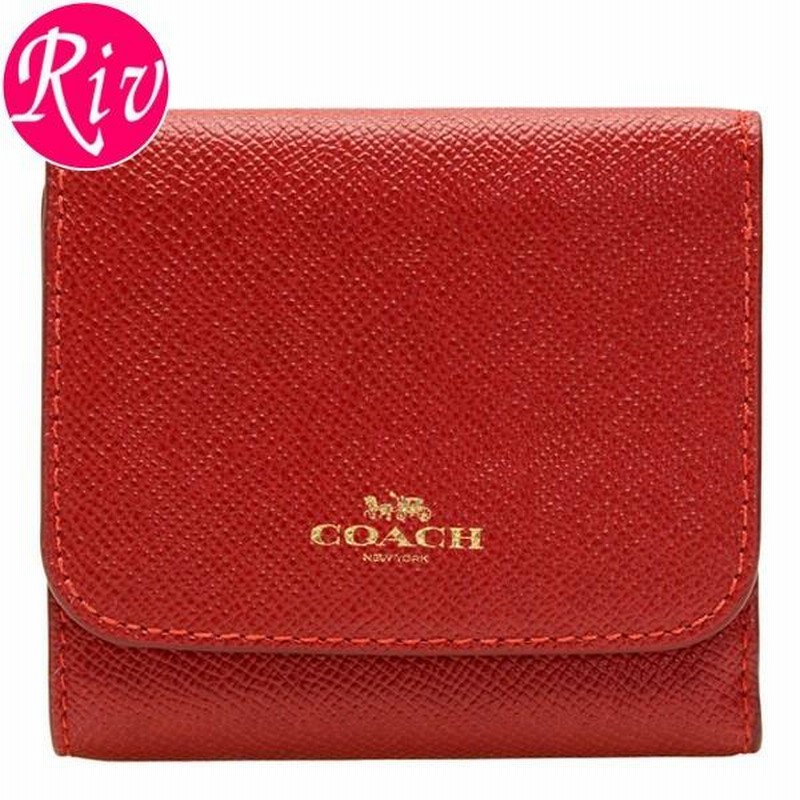 コーチ COACH 財布 Wホック トゥルーレッド レザー f57584imdn8