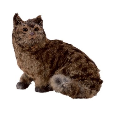 擬真動物系列 毛絨家居創意擺件仿真可愛貓咪造型模型擺飾(黑貓款)