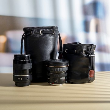 真皮相機鏡頭包