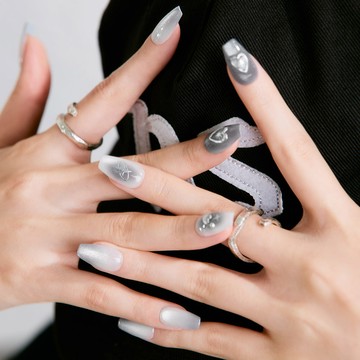 Dashing Diva/F 時尚潮流美甲片-銀光心願 30片/盒 MDF5F017CG