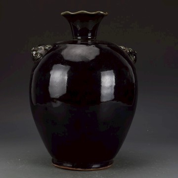 大清乾隆窯變虎頭瓶古董古玩收藏真品中國風花瓶仿古瓷器老物件