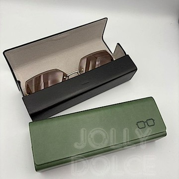 JOLLY DOLCE復古皮質磁吸方形眼鏡盒收納盒 任選2入