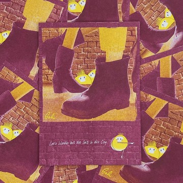 沙粒默-城市流浪-雙面明信片-Risograph孔版印刷-收藏送禮