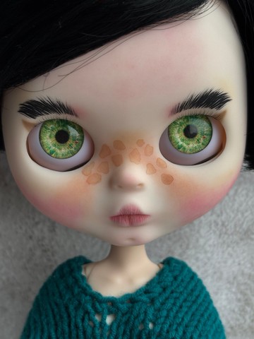 客製化 Blythe 娃娃 黑髮 OOAK 娃娃